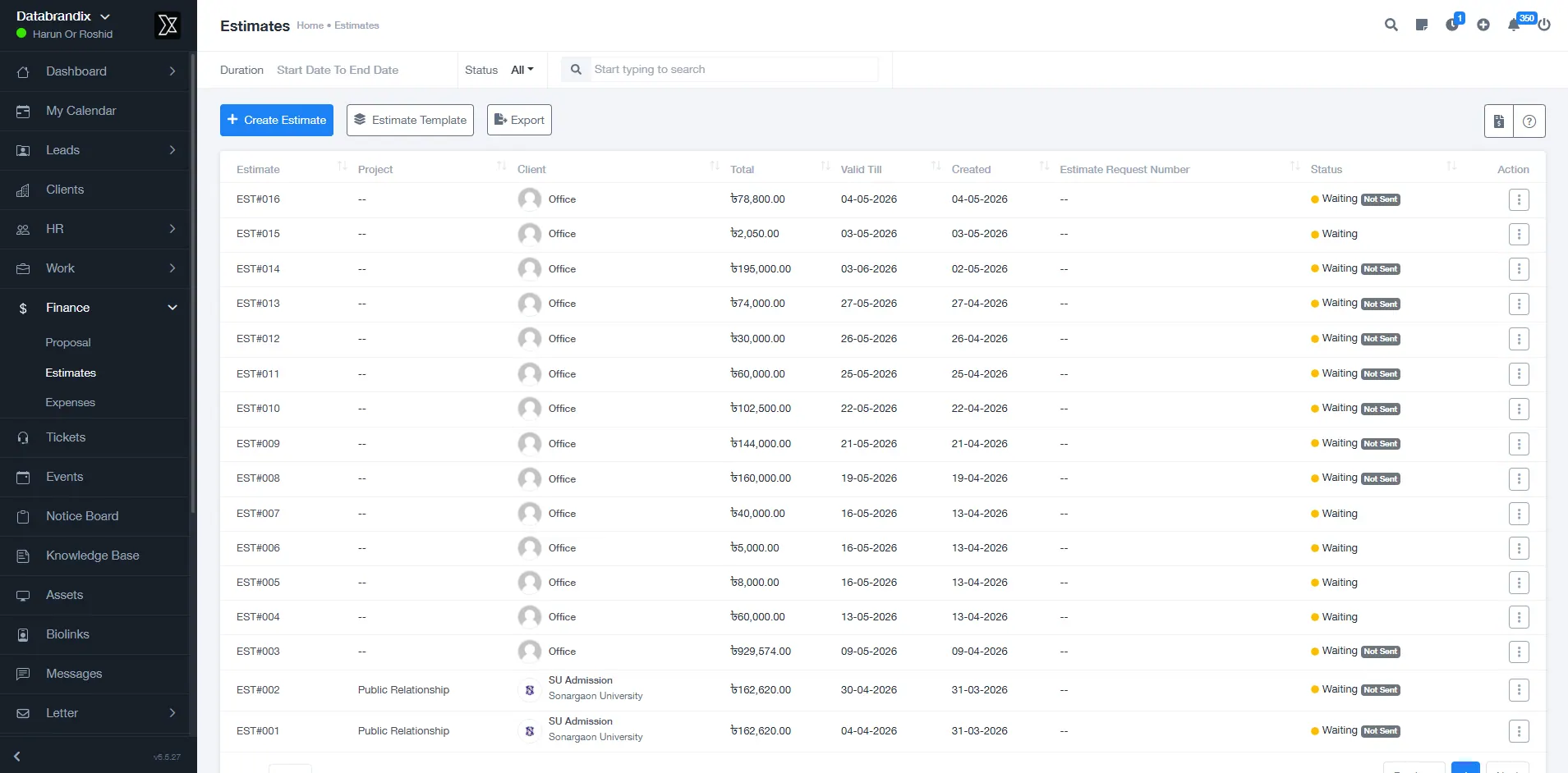 CRM Screenshot 1